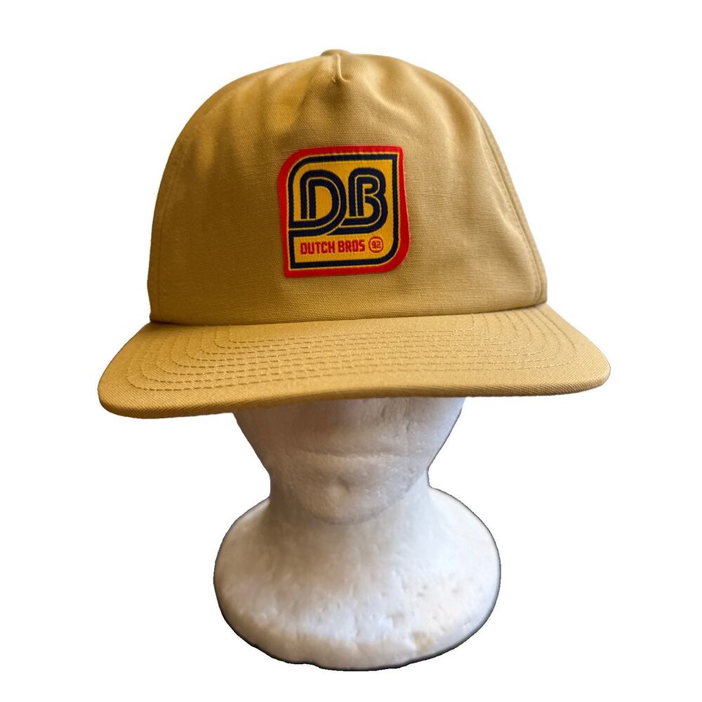 DUTCH BROS COFFEE CLASSIC RETRO LOGO ADULT SNAPBACK HAT TAN